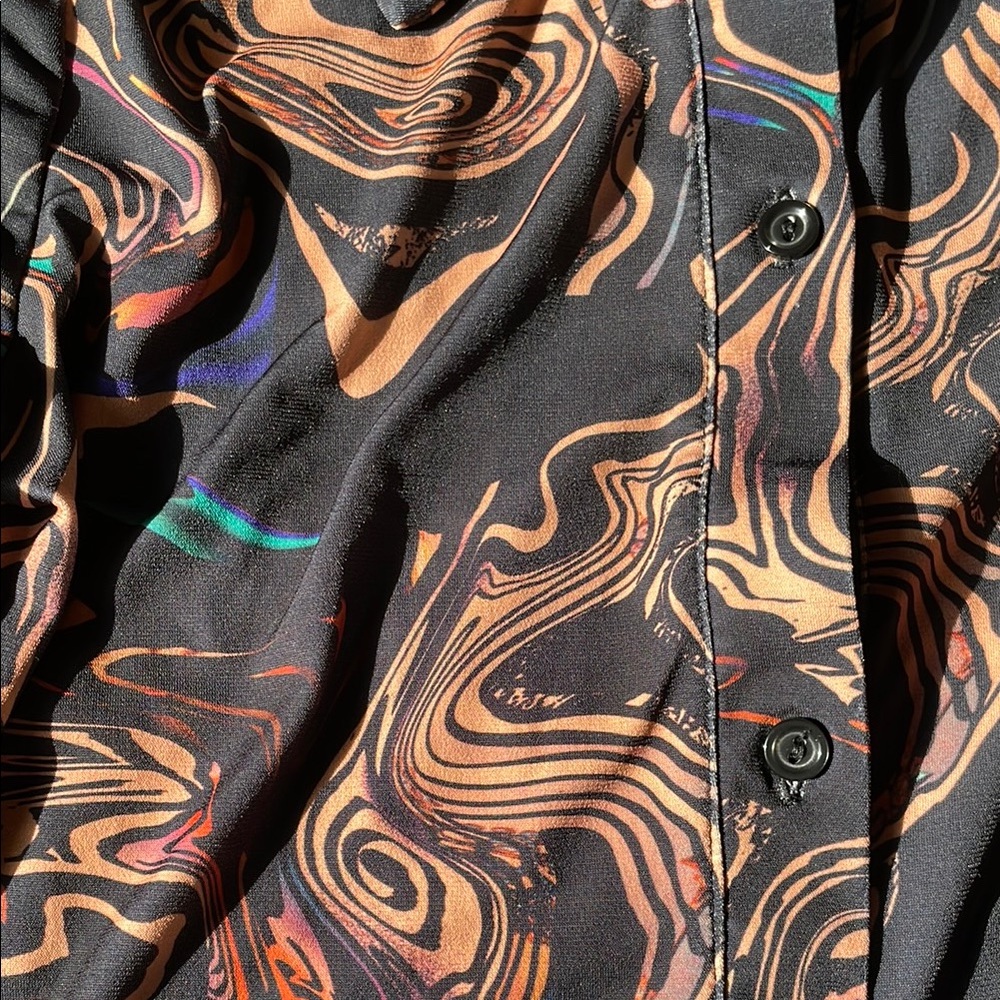 Colorful Swirl Long Sleeve Top